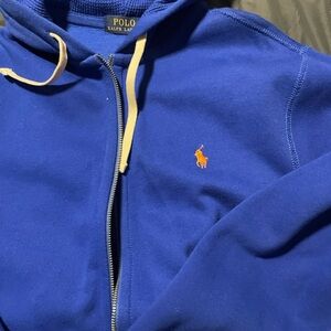 Ralph Lauren Men's Royal Blue Zip-Up Sweater